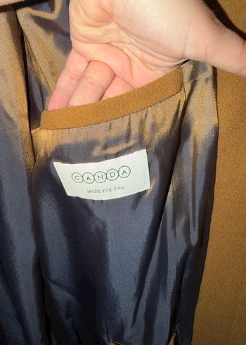 Bej Süet Uzun Erkek Kaban - Görsel 6