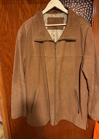 Bej Süet Uzun Erkek Kaban - Görsel 7