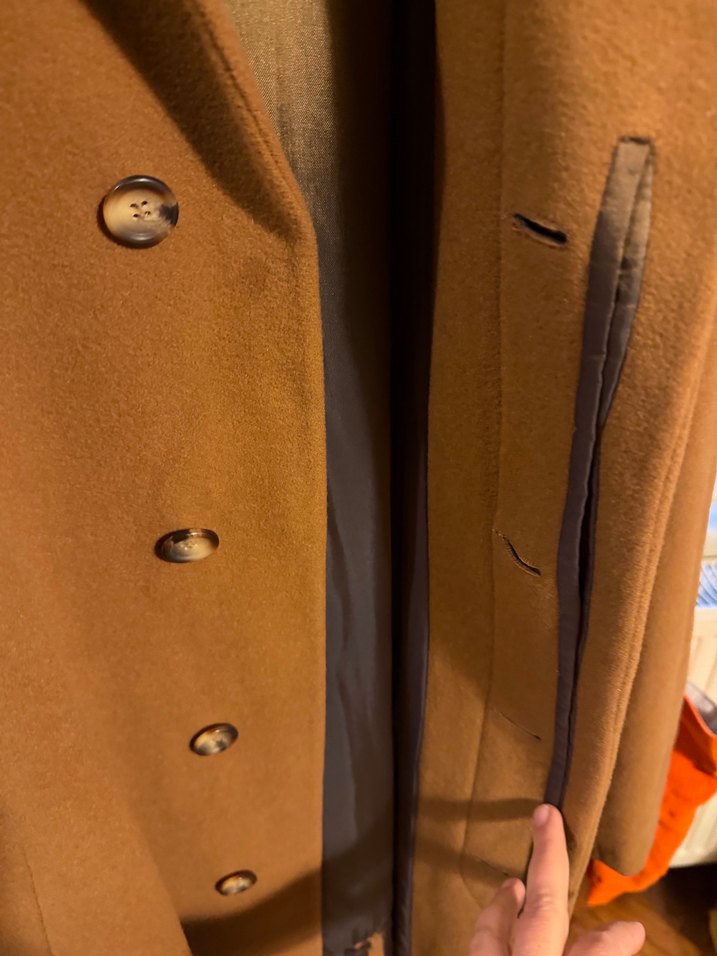 Bej Süet Uzun Erkek Kaban - Görsel 5