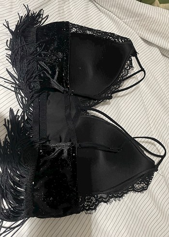 Penti Pul İşlemeli Siyah Mini Büstiyer - Görsel 6