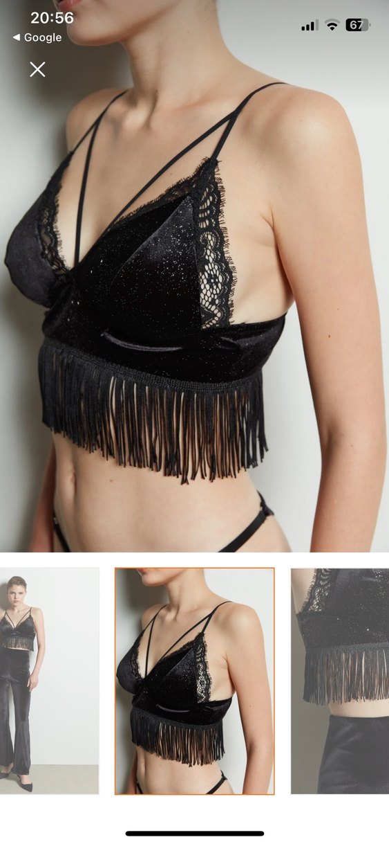 Penti Pul İşlemeli Siyah Mini Büstiyer - Görsel 3