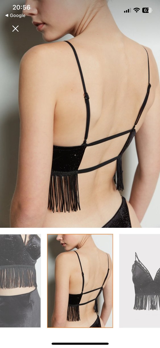 Penti Pul İşlemeli Siyah Mini Büstiyer - Görsel 2