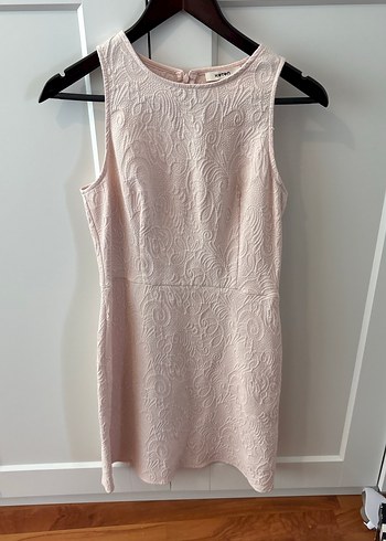 Pembe Kolsuz Midi Elbise