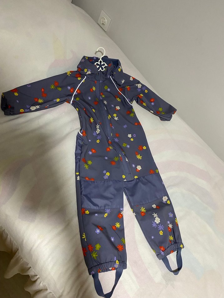 Tchibo Kız çocuk Gri Kürklü Kar Tulumu - Görsel 3