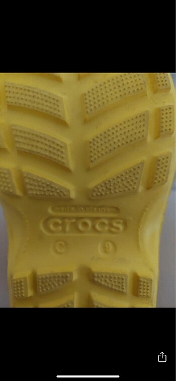 25 Beden sarı Renk Crocs yağmur çizmesi