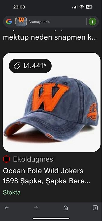 Diğer Orijinal marka şapka
