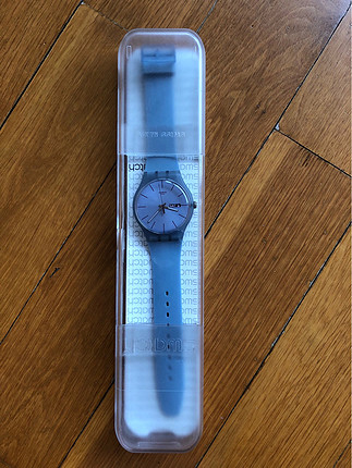 universal Beden Swatch silikon kayışlı mavi-gri saat