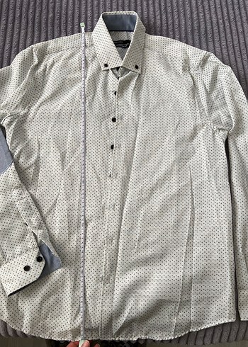 Düğmeli Beyaz Erkek Gömlek - Görsel 3