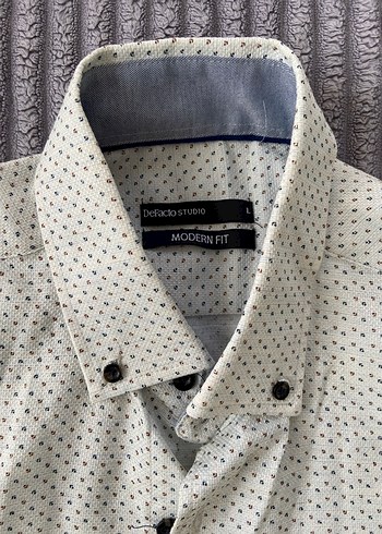 Düğmeli Beyaz Erkek Gömlek - Görsel 2