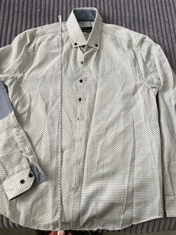 Düğmeli Beyaz Erkek Gömlek - Görsel 3