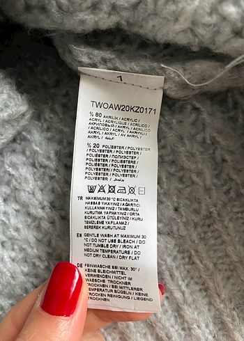 Gri Boğazlı Örgü Kadın Kazak - Görsel 5