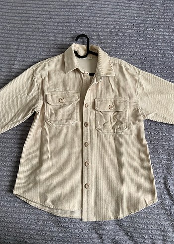 Düğmeli Bej Kadın Gömlek - Görsel 2