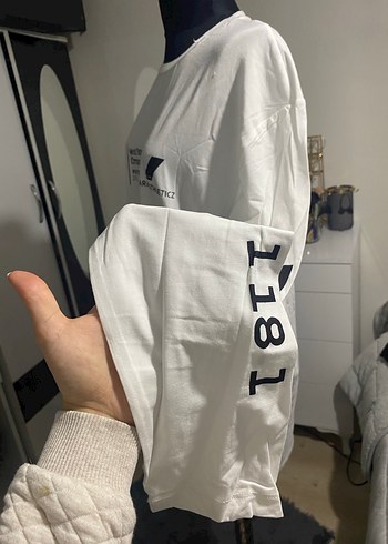 Şeffaf Beyaz Hamile Spor Tişörtü - Görsel 3