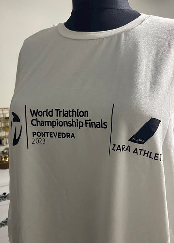 Şeffaf Beyaz Hamile Spor Tişörtü - Görsel 2