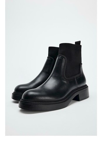 Siyah Stiletto Topuklu Kadın Sokak Botu - Görsel 2