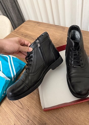 Siyah Erkek Deri Bot - Görsel 4