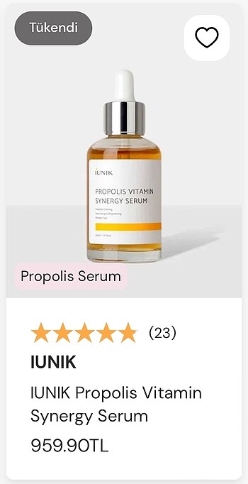  Beden İunik Propolis serum