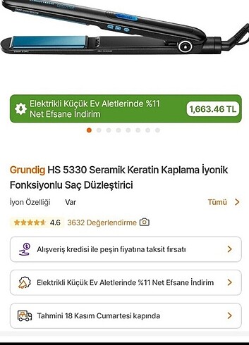 Grundig saç düzleştirici