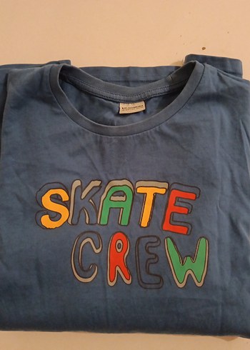 Erkek Çocuk Mavi Baskılı Sweatshirt - Görsel 4