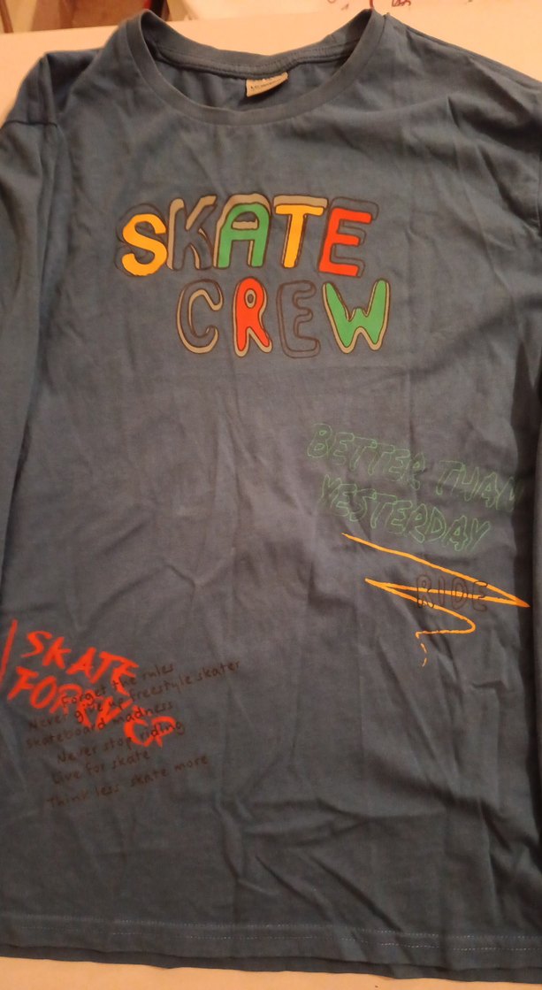 Erkek Çocuk Mavi Baskılı Sweatshirt - Görsel 2