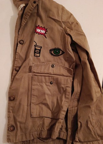 Düğmeli Kahverengi Midi Streetwear Ceket - Görsel 5