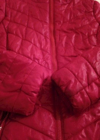 Bordo Fermuarlı Kadın Kışlık Mont - Görsel 4