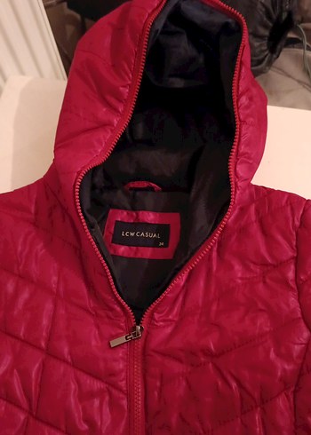 Bordo Fermuarlı Kadın Kışlık Mont - Görsel 2