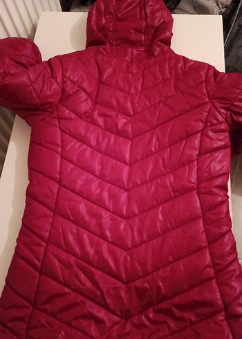 Bordo Fermuarlı Kadın Kışlık Mont - Görsel 5