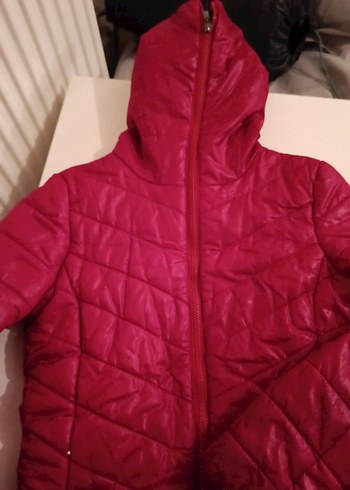 Bordo Fermuarlı Kadın Kışlık Mont - Görsel 3