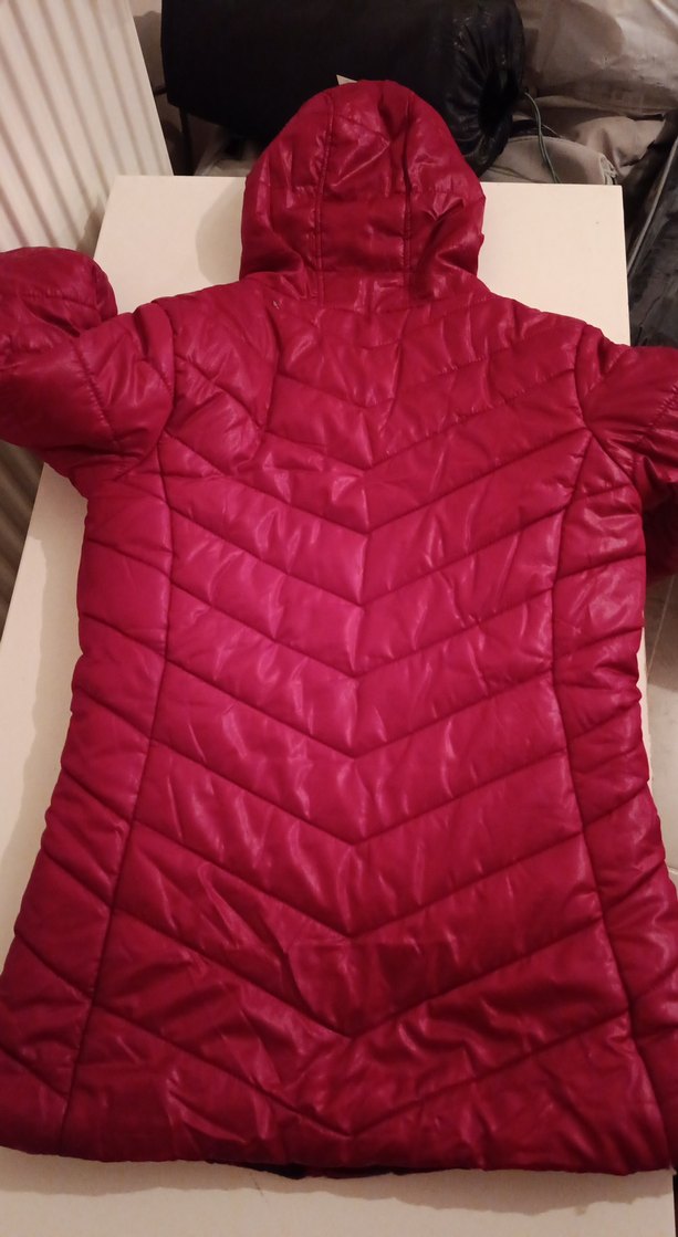 Bordo Fermuarlı Kadın Kışlık Mont - Görsel 5