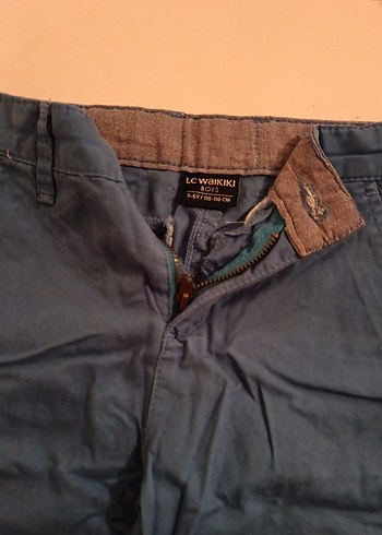 Erkek Mavi Denim Pantolon, Kemerli, Normal Boy - Görsel 2