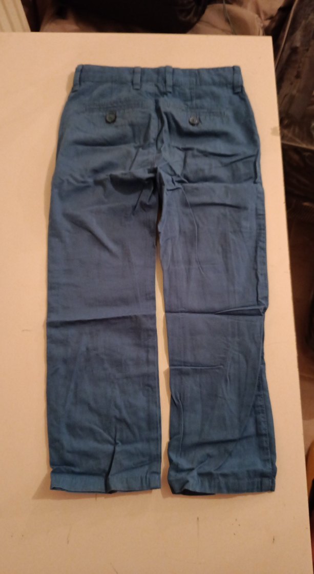 Erkek Mavi Denim Pantolon, Kemerli, Normal Boy - Görsel 3