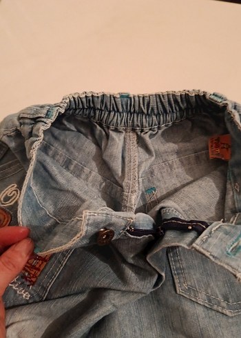 Gri Baskılı Bol Kesim Erkek Kot Pantolon - Görsel 4