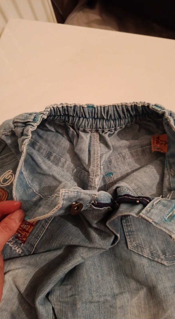 Gri Baskılı Bol Kesim Erkek Kot Pantolon - Görsel 4