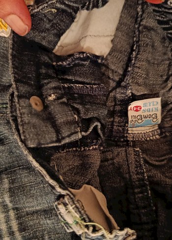 Erkek Çocuk Koyu Kahverengi Nakışlı Kot Pantolon - Görsel 4