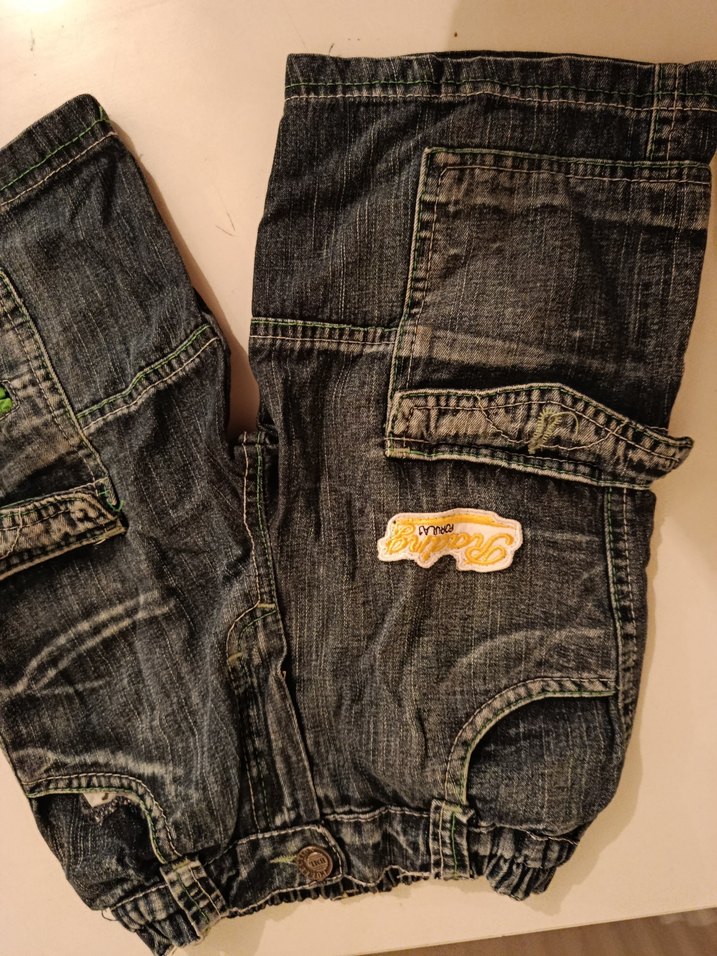 Erkek Çocuk Koyu Kahverengi Nakışlı Kot Pantolon - Görsel 2