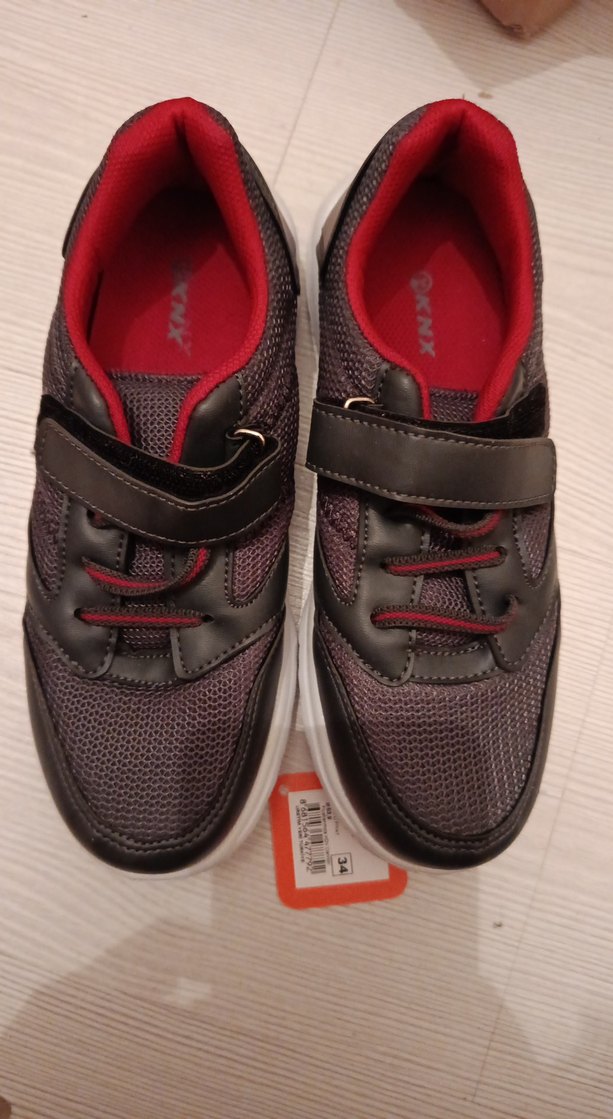 Cırt Cırtlı Gri Erkek Çocuk Spor Ayakkabı - Görsel 4