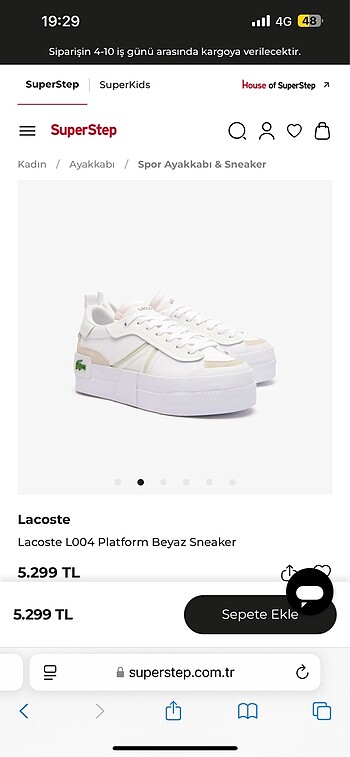 Lacoste spor ayakkabı