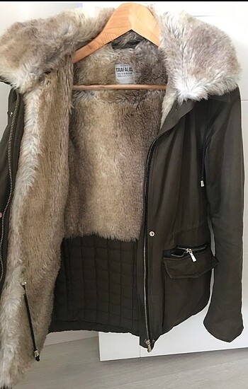 xs Beden Zara içi kürklü parka
