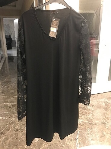 xl Beden siyah Renk Elbise etiketli
