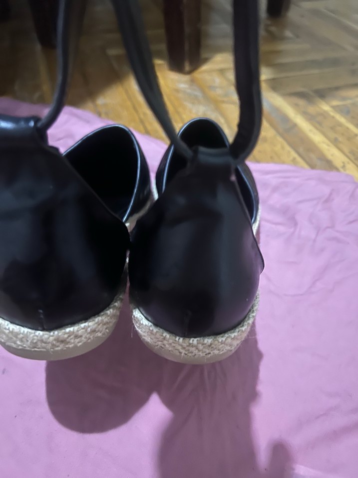 Kadın Siyah Pileli Dolgu Topuk Espadril - Görsel 3