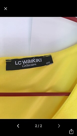 LC Waikiki Sarı dizde elbise