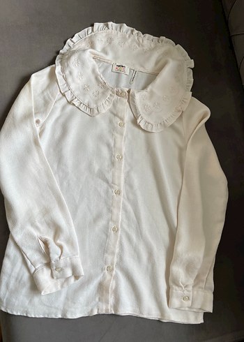 Nakış detaylı bebe yaka gömlek - Görsel 3