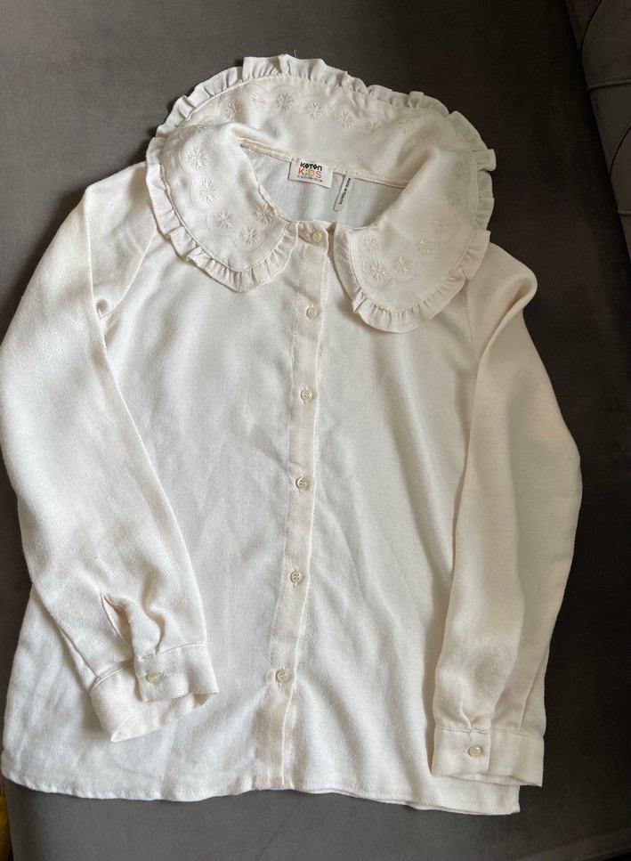 Nakış detaylı bebe yaka gömlek - Görsel 3