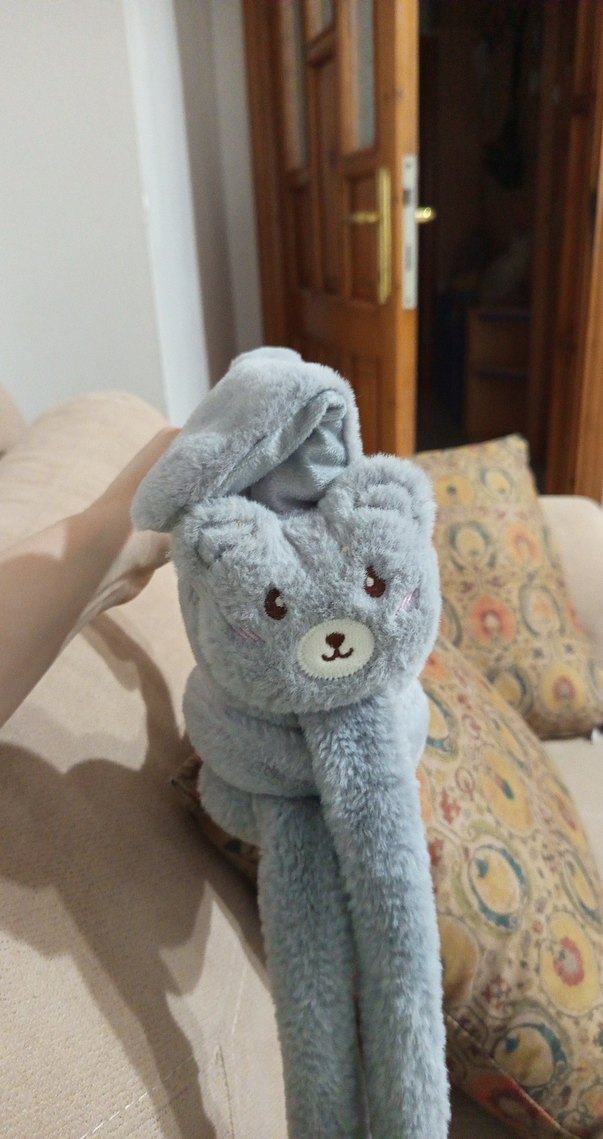 Gri Peluş Kulaklık Kulaklık Kılıfı - Görsel 2