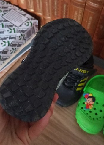 erkek Bebek bot 
Yeşil Baskılı Erkek Çocuk Terliği Velcro - Görsel 5