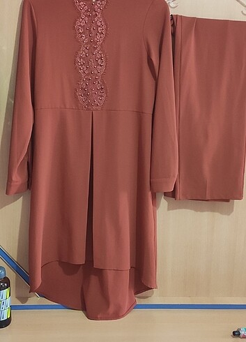 Tunik pantolon takım  üstte duruşu ikinci fotodaki gibi  - Görsel 11
