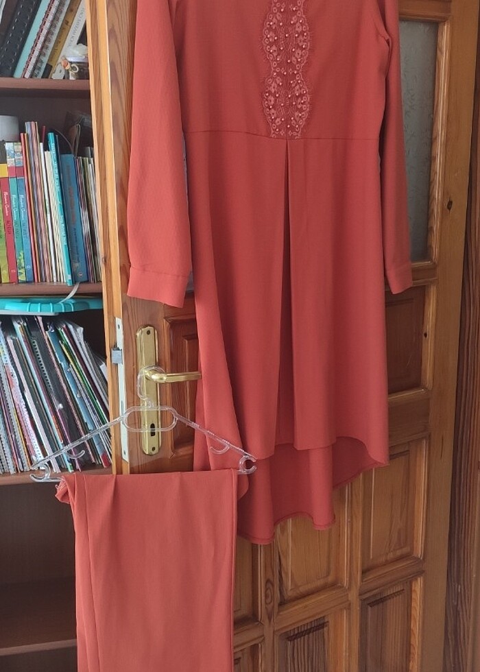 Tunik pantolon takım  üstte duruşu ikinci fotodaki gibi  - Görsel 4