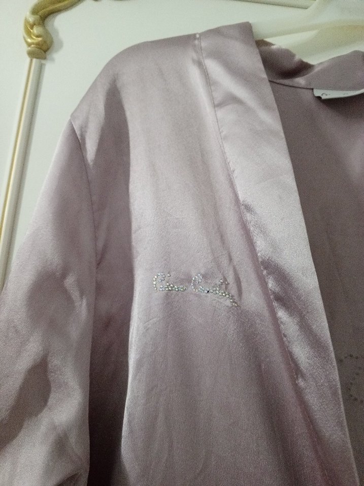 Gülkurusu Uzun Kadın Sabahlık - Görsel 2