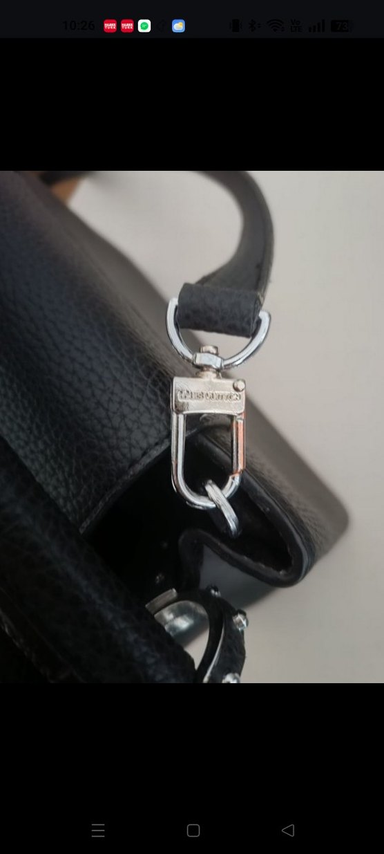 Siyah Deri Tokalı Kadın Çanta - Görsel 3